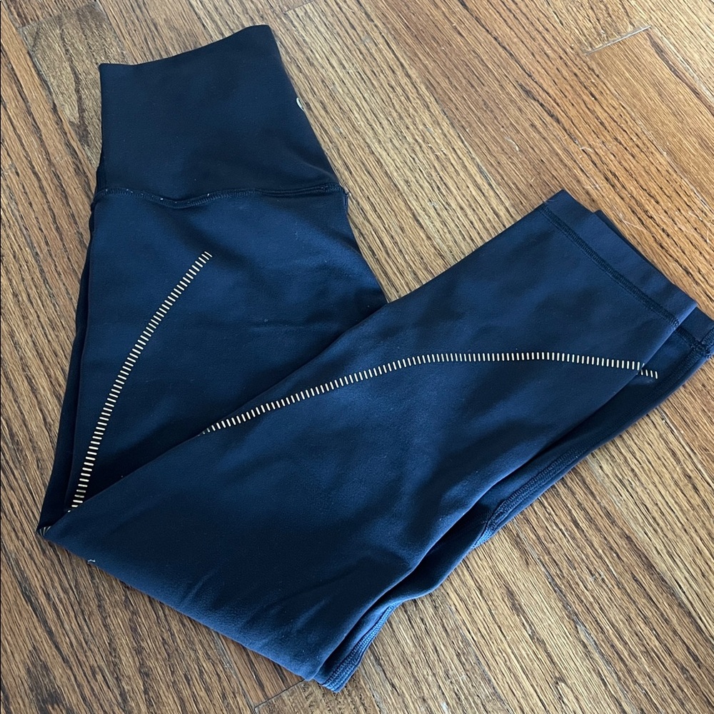Black Leggings with Gold Accents